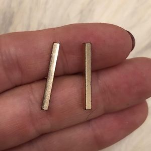 Gold bar earrings